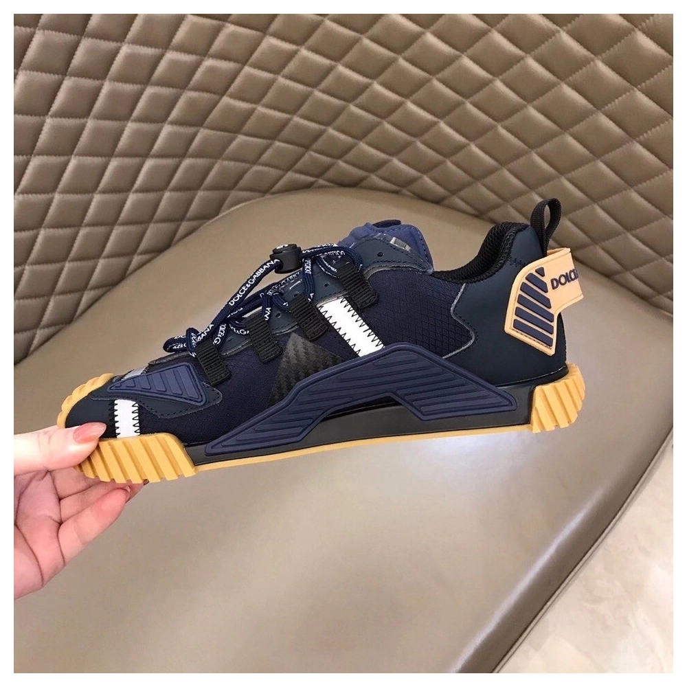Dolce Gabbana Mens NS1 Sneakers In Blue Fabric