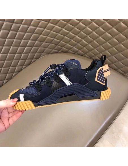Dolce Gabbana Mens NS1 Sneakers In Blue Fabric