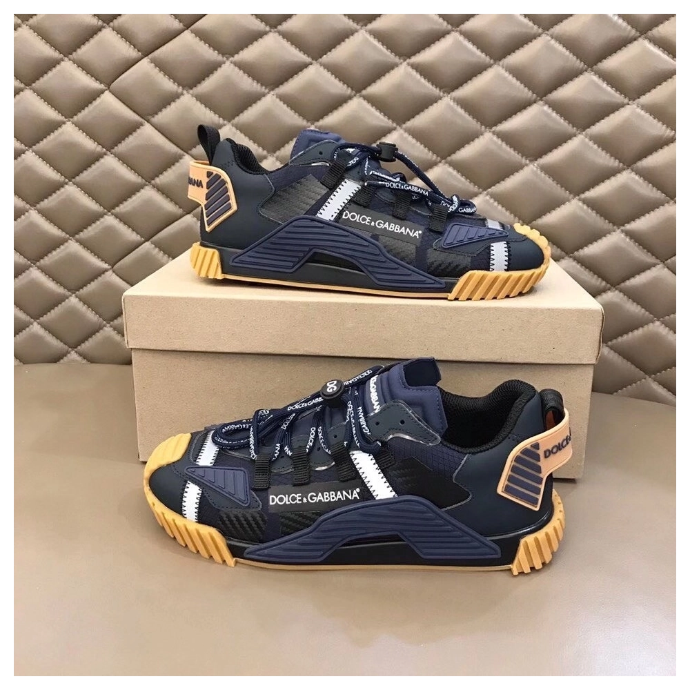 Dolce Gabbana Mens NS1 Sneakers In Blue Fabric