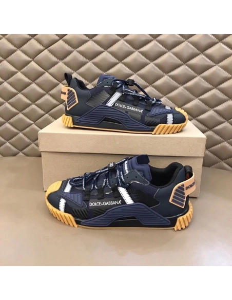 Dolce Gabbana Mens NS1 Sneakers In Blue Fabric