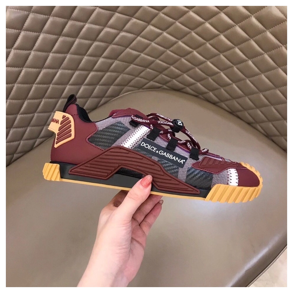 Dolce Gabbana Mens NS1 Sneakers In Bordeaux Fabric
