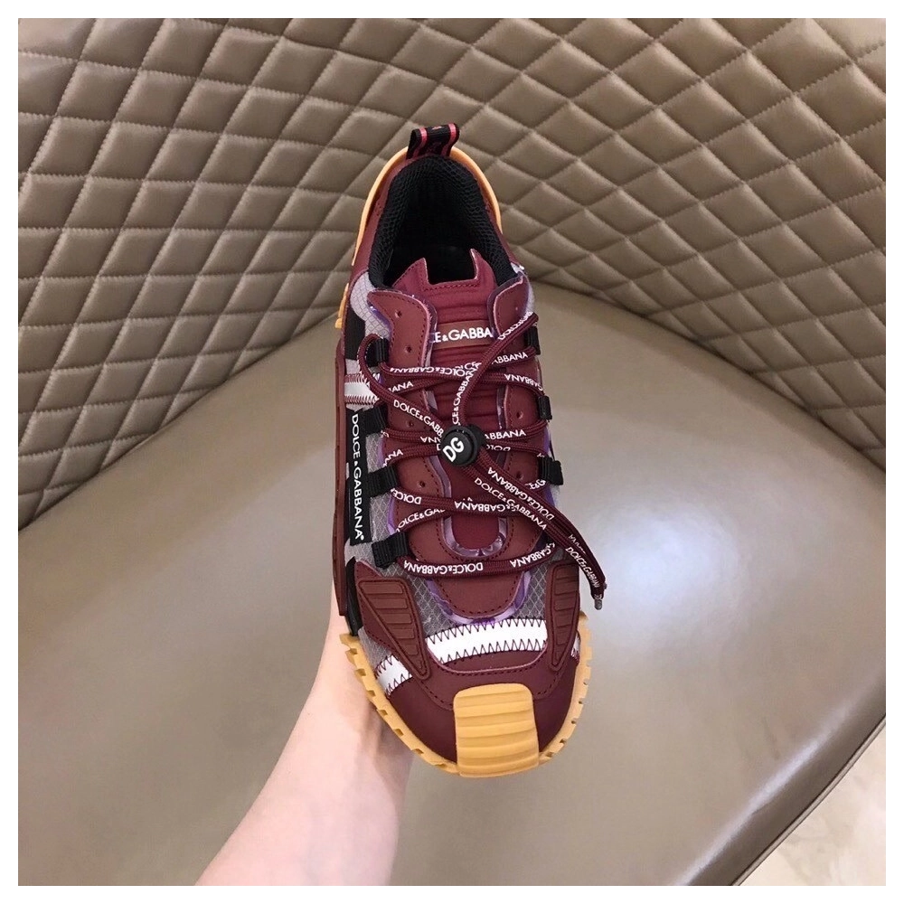 Dolce Gabbana Mens NS1 Sneakers In Bordeaux Fabric