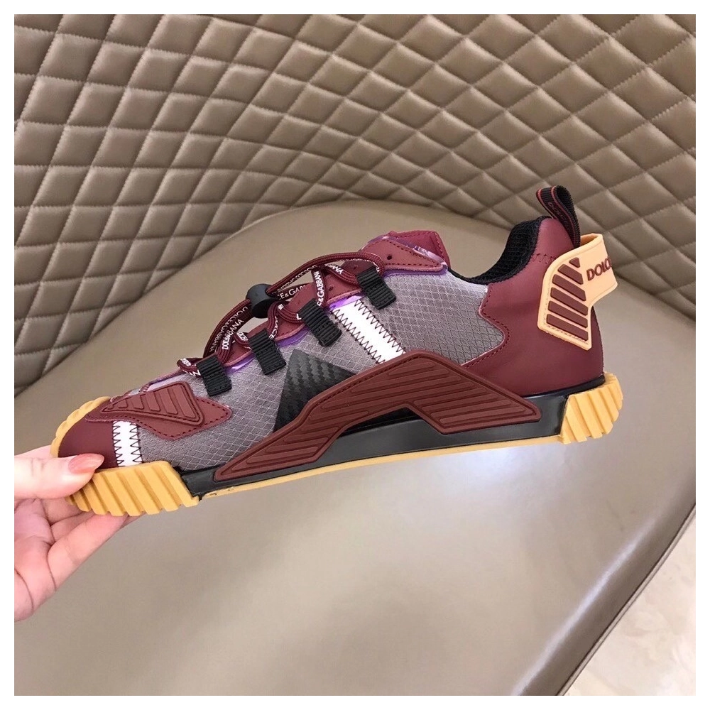 Dolce Gabbana Mens NS1 Sneakers In Bordeaux Fabric