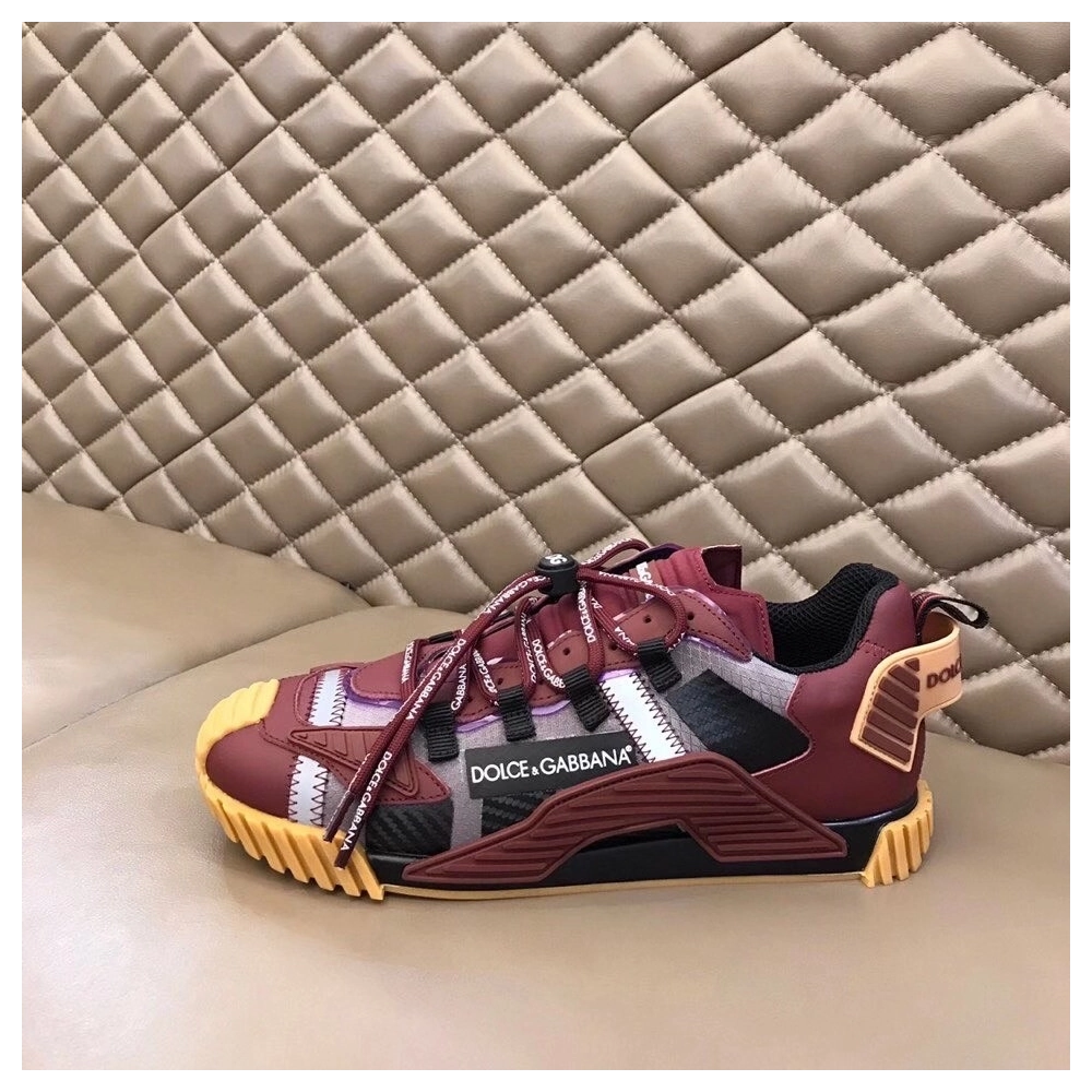 Dolce Gabbana Mens NS1 Sneakers In Bordeaux Fabric