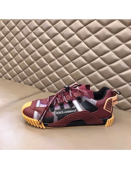 Dolce Gabbana Mens NS1 Sneakers In Bordeaux Fabric