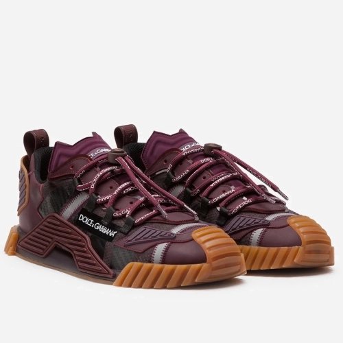 Dolce Gabbana Mens NS1 Sneakers In Bordeaux Fabric