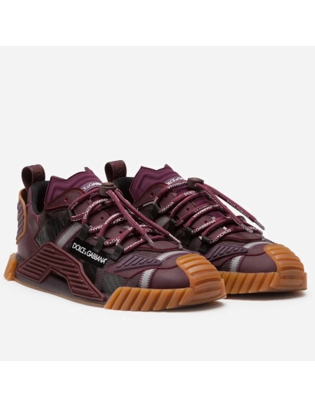 Dolce Gabbana Mens NS1 Sneakers In Bordeaux Fabric