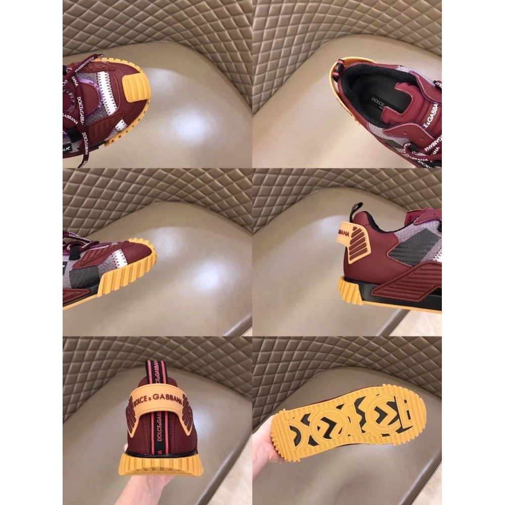 Dolce Gabbana Mens NS1 Sneakers In Bordeaux Fabric