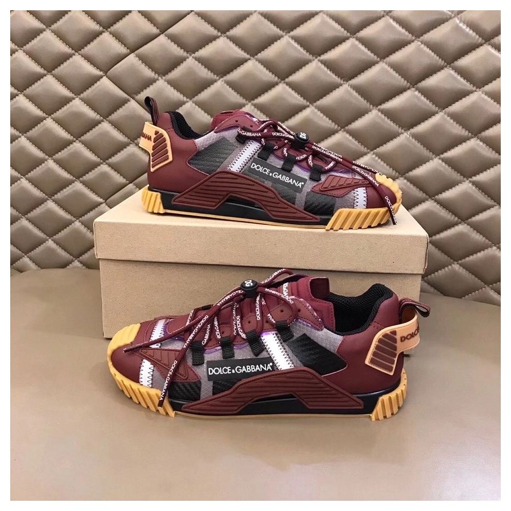 Dolce Gabbana Mens NS1 Sneakers In Bordeaux Fabric