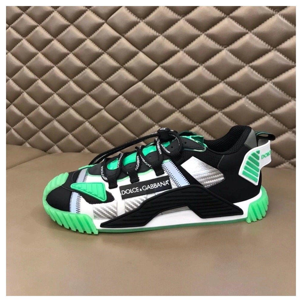 Dolce Gabbana Mens NS1 Sneakers In Green Fabric