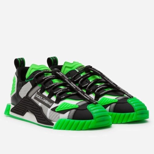 Dolce Gabbana Mens NS1 Sneakers In Green Fabric