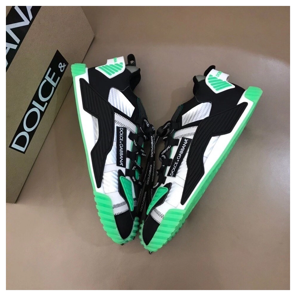 Dolce Gabbana Mens NS1 Sneakers In Green Fabric