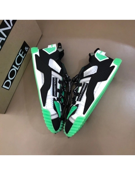 Dolce Gabbana Mens NS1 Sneakers In Green Fabric