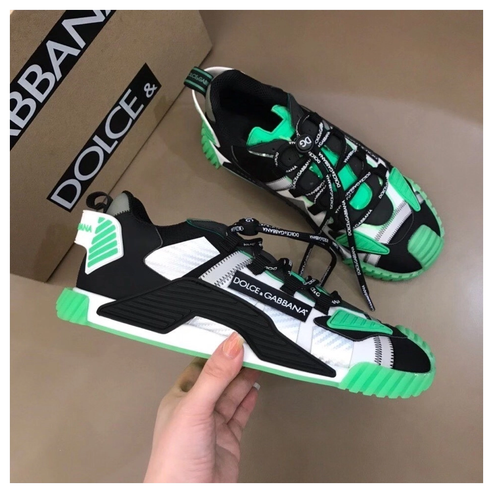 Dolce Gabbana Mens NS1 Sneakers In Green Fabric