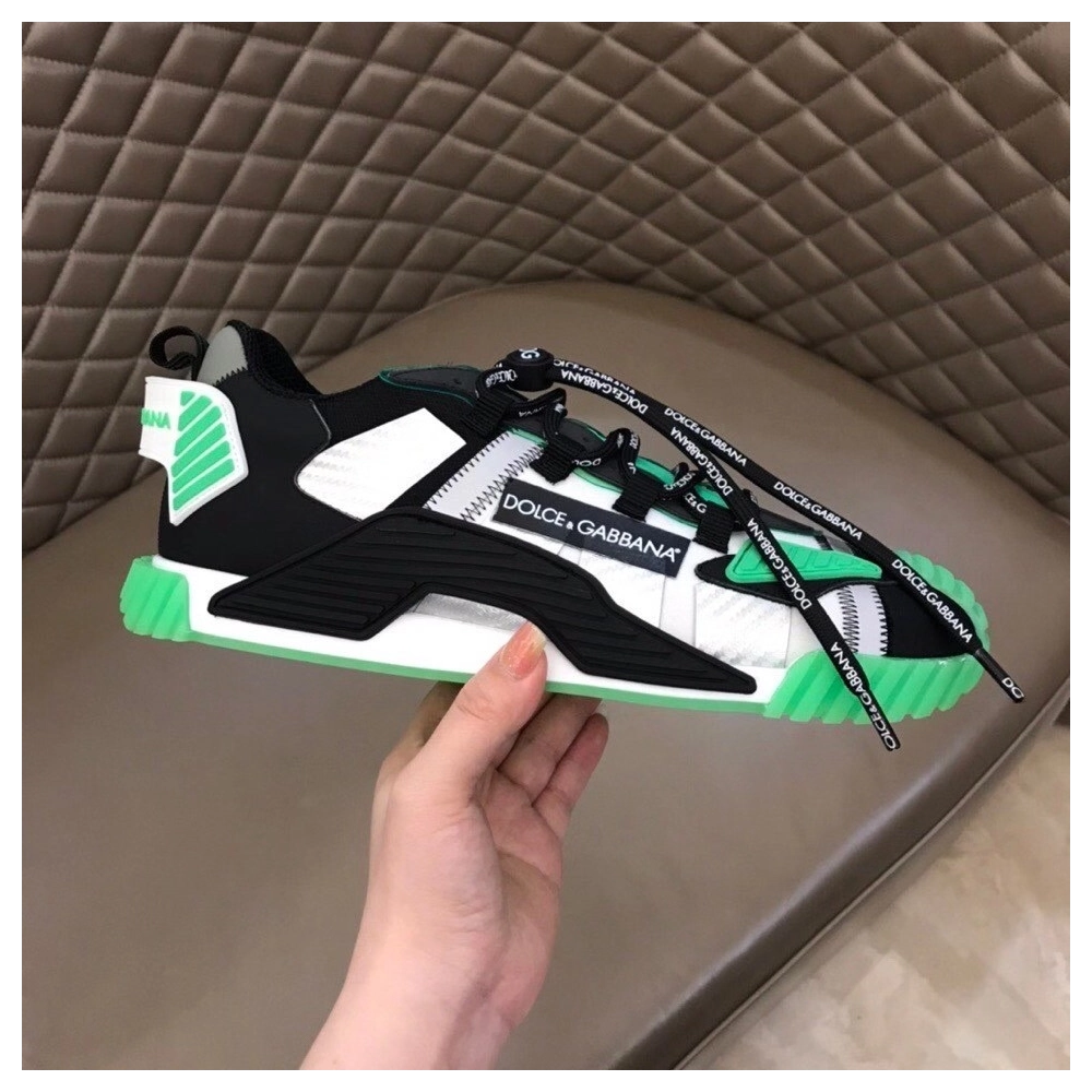 Dolce Gabbana Mens NS1 Sneakers In Green Fabric