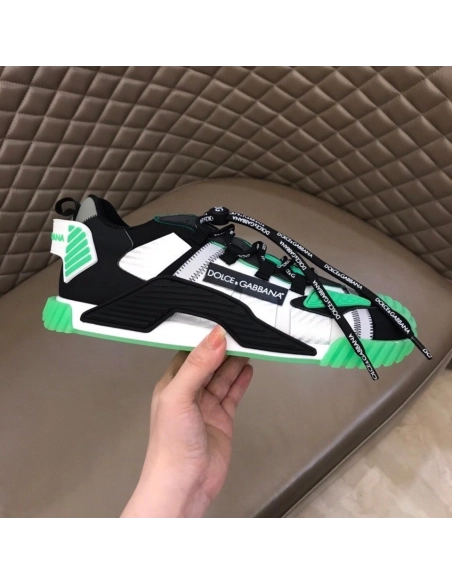 Dolce Gabbana Mens NS1 Sneakers In Green Fabric