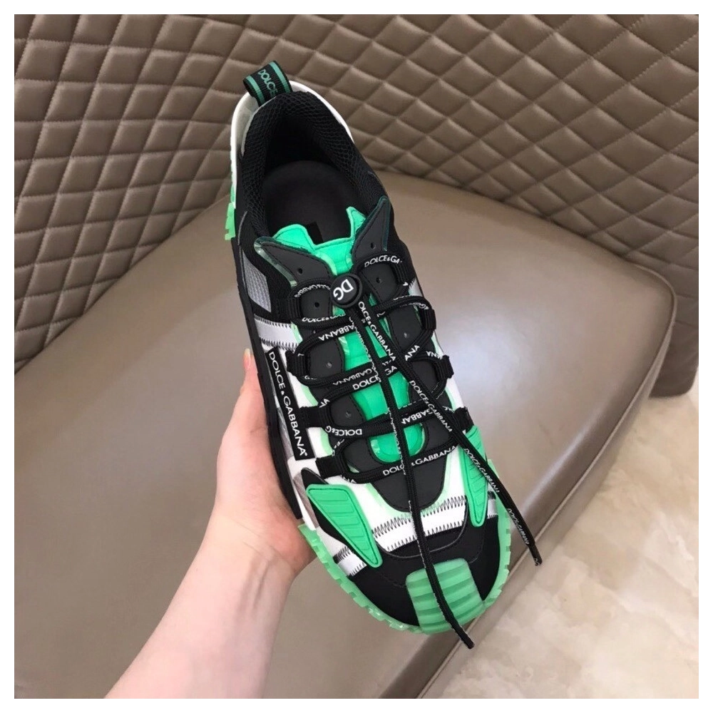 Dolce Gabbana Mens NS1 Sneakers In Green Fabric