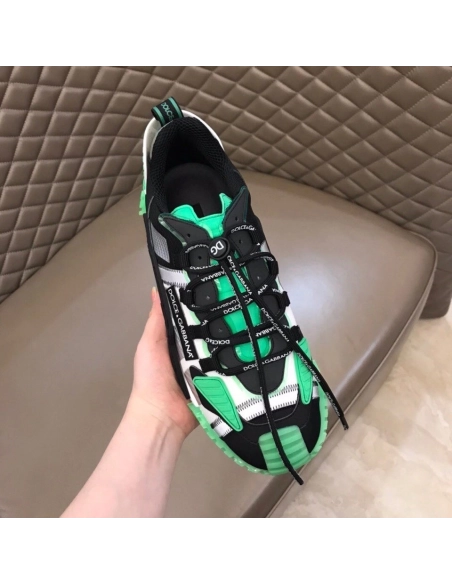Dolce Gabbana Mens NS1 Sneakers In Green Fabric