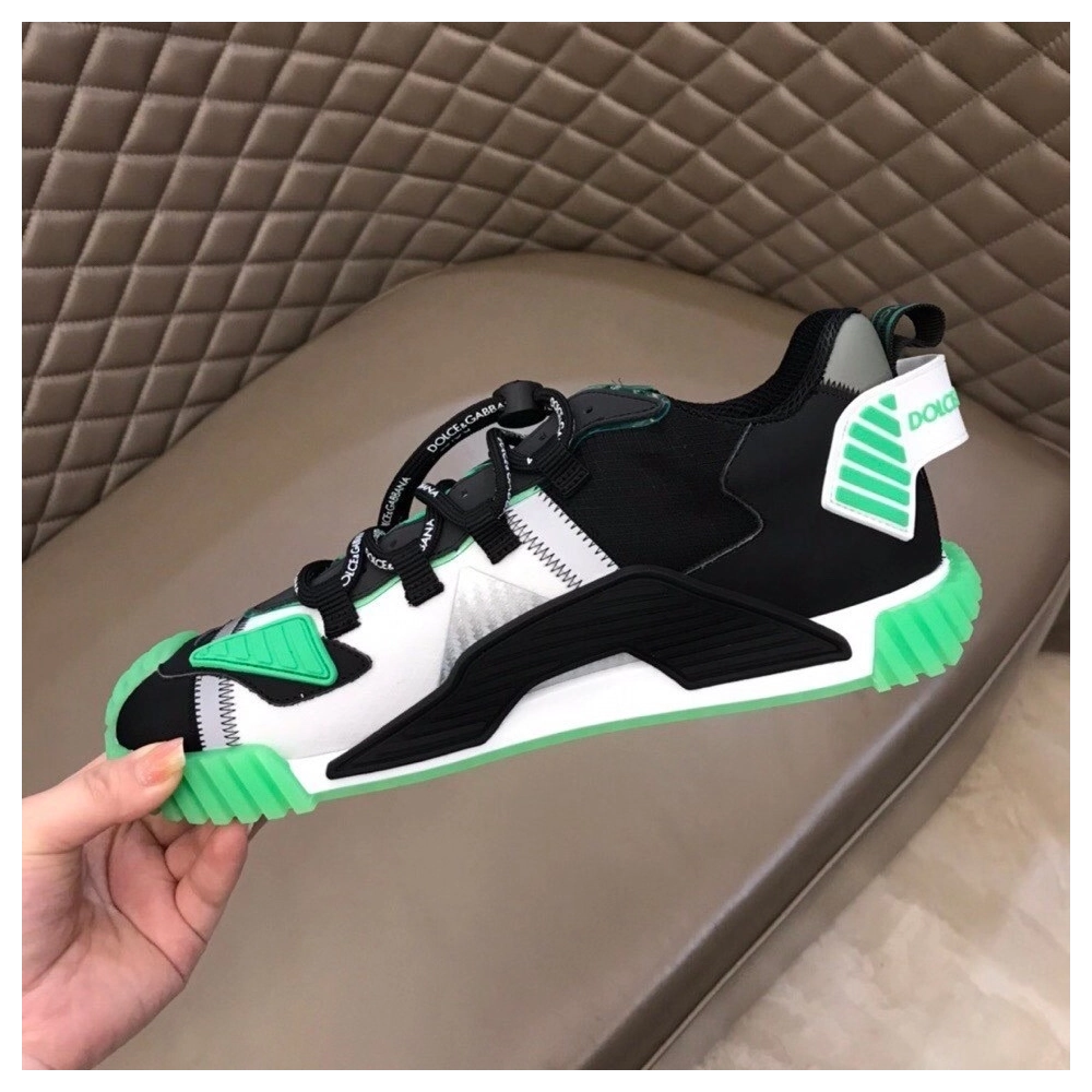 Dolce Gabbana Mens NS1 Sneakers In Green Fabric