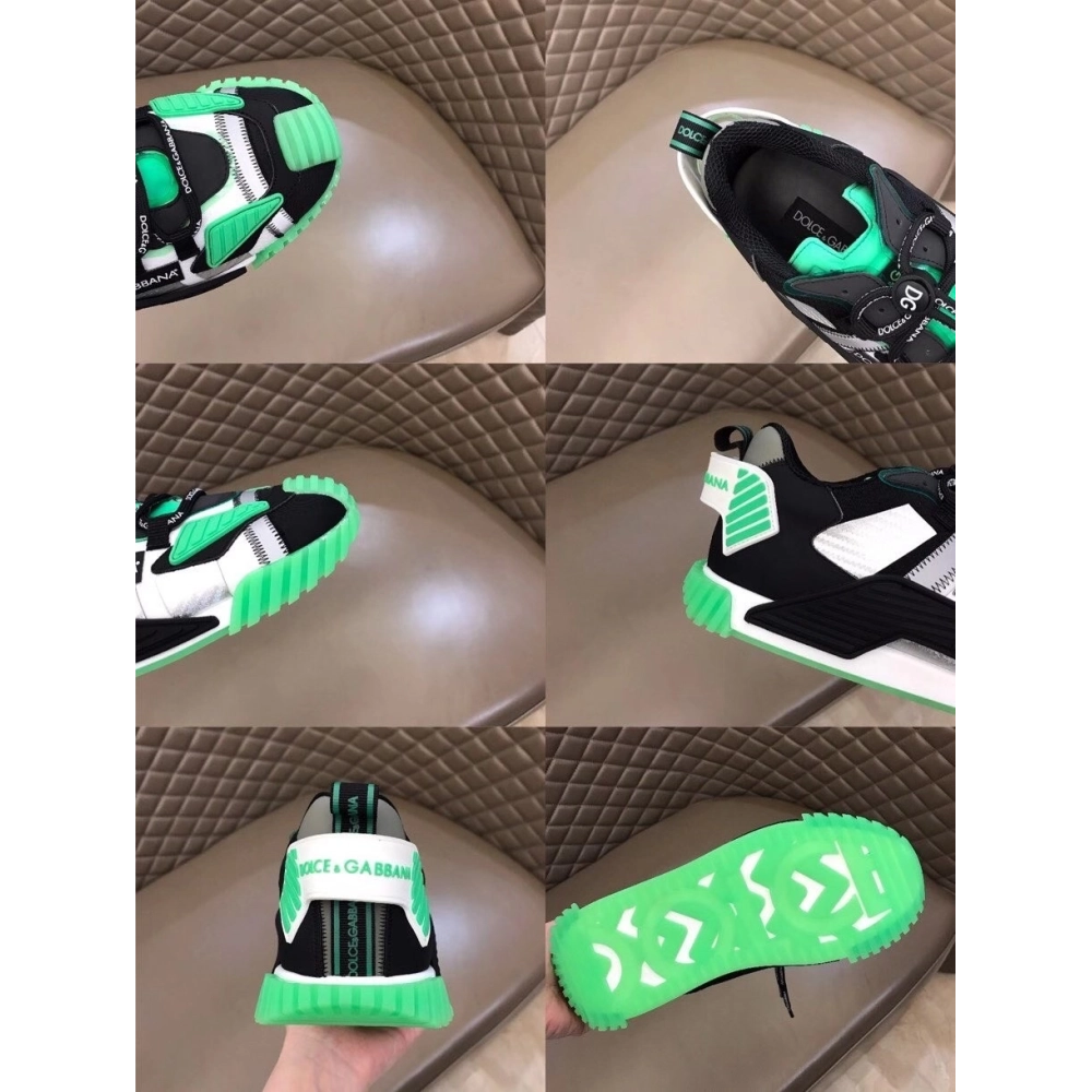 Dolce Gabbana Mens NS1 Sneakers In Green Fabric