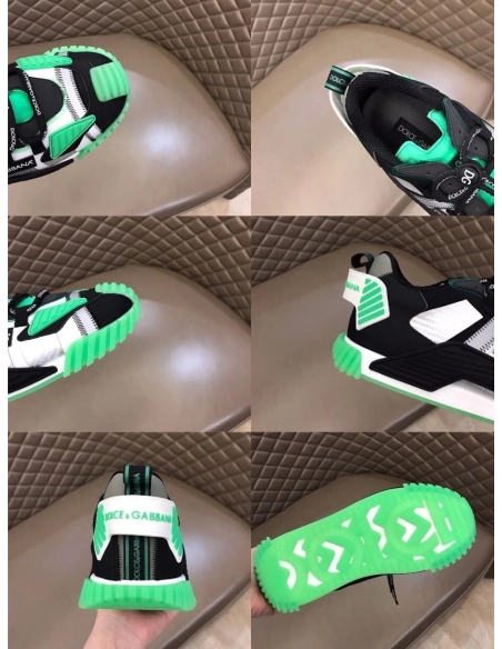 Dolce Gabbana Mens NS1 Sneakers In Green Fabric