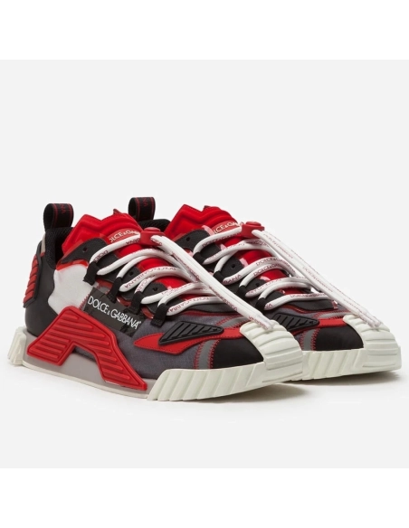Dolce Gabbana Mens NS1 Sneakers In Red Fabric