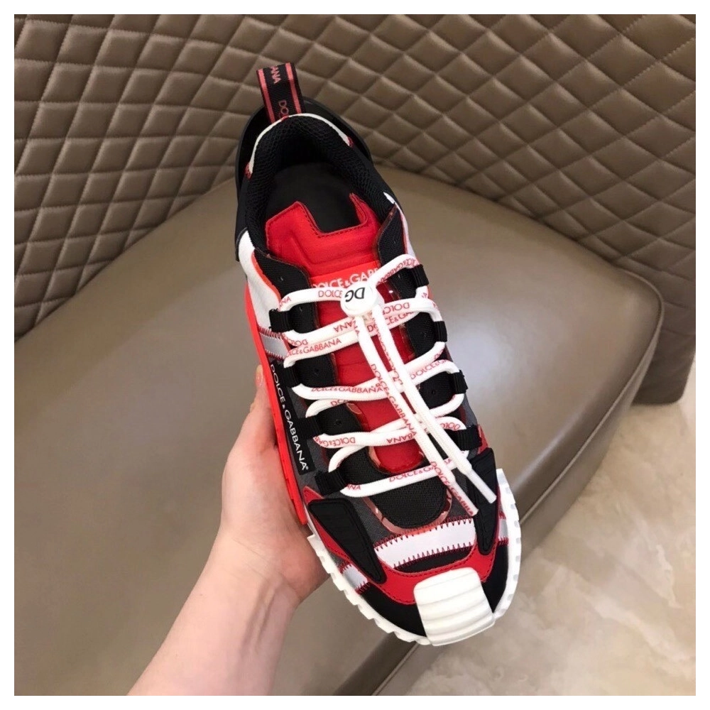 Dolce Gabbana Mens NS1 Sneakers In Red Fabric