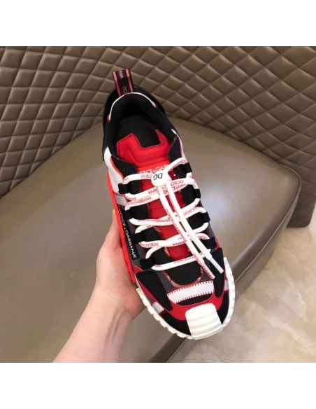Dolce Gabbana Mens NS1 Sneakers In Red Fabric