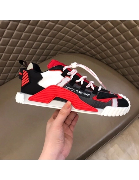 Dolce Gabbana Mens NS1 Sneakers In Red Fabric