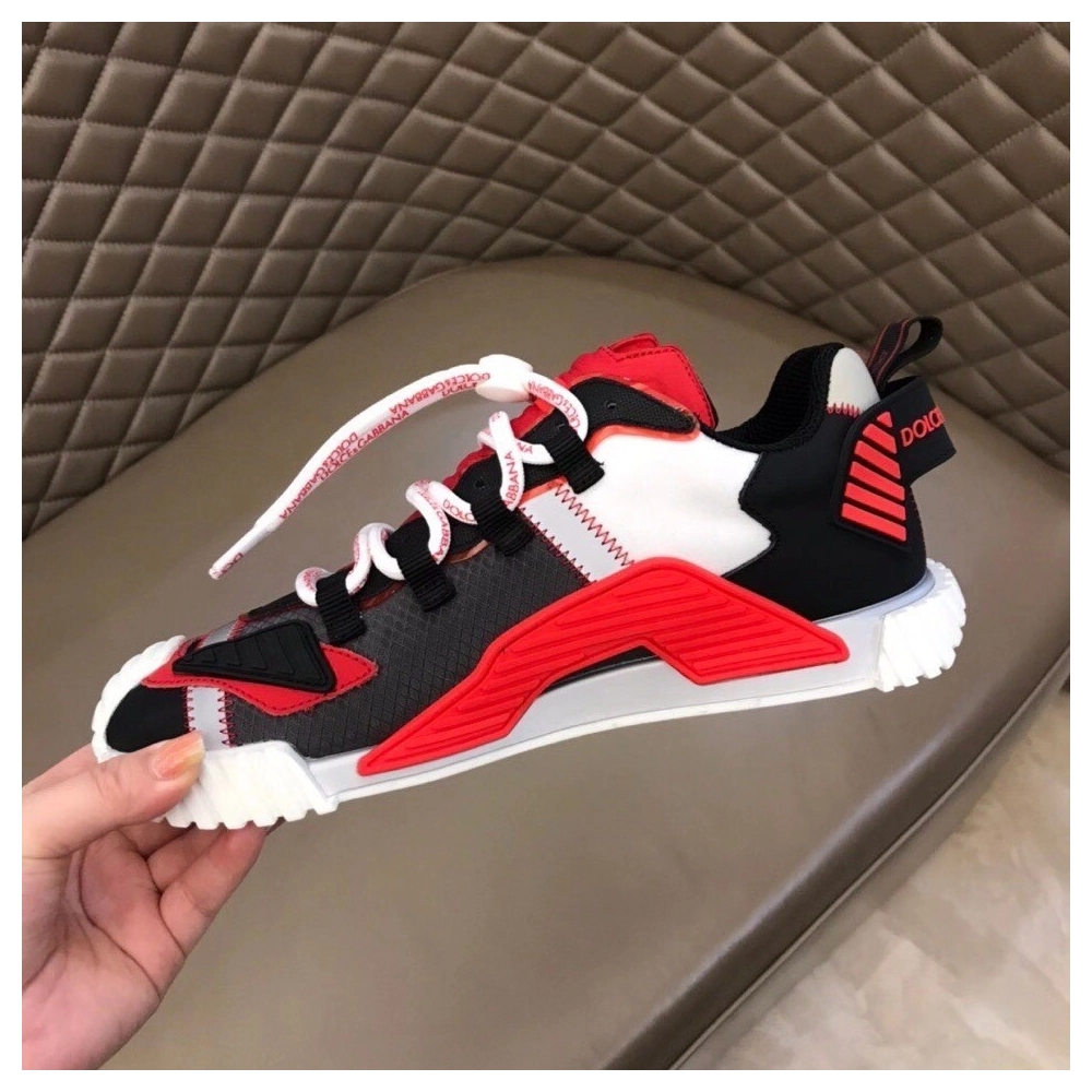 Dolce Gabbana Mens NS1 Sneakers In Red Fabric