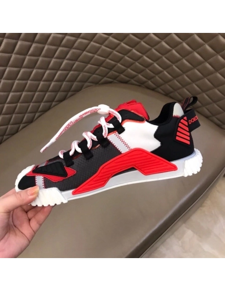 Dolce Gabbana Mens NS1 Sneakers In Red Fabric