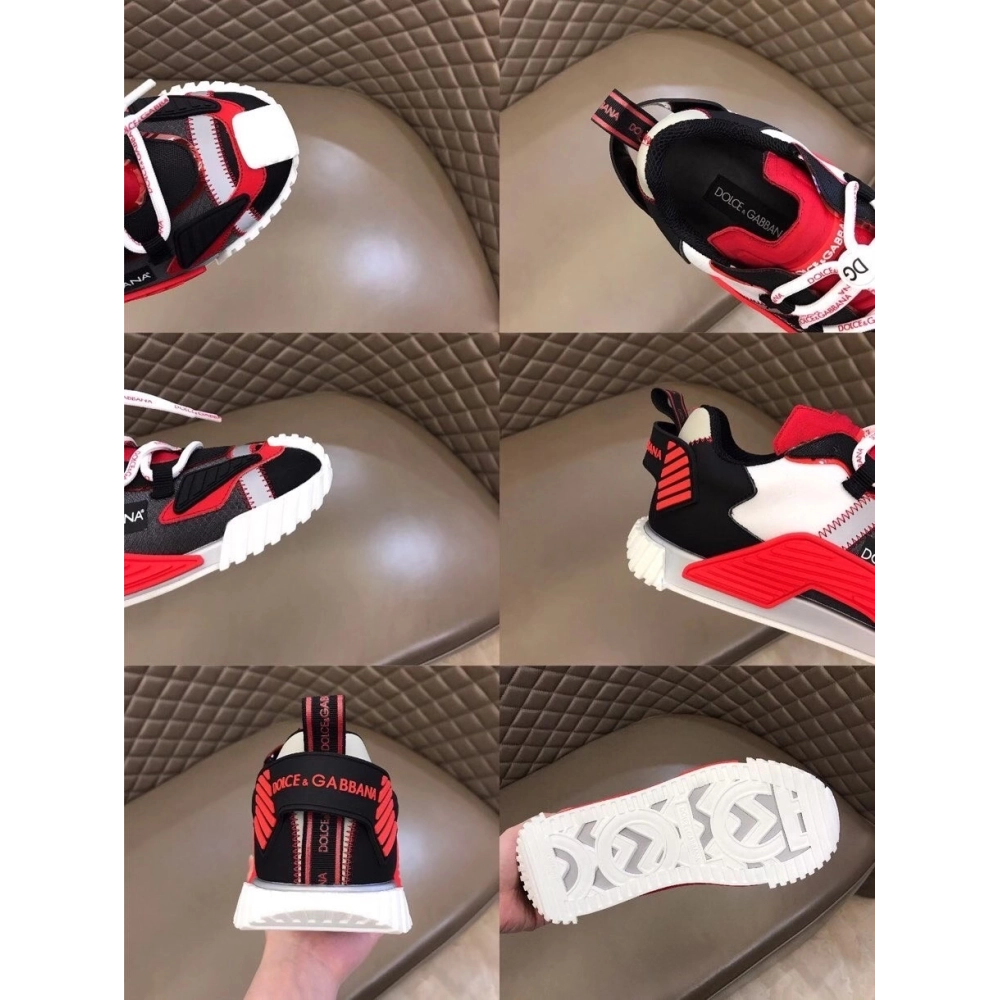 Dolce Gabbana Mens NS1 Sneakers In Red Fabric