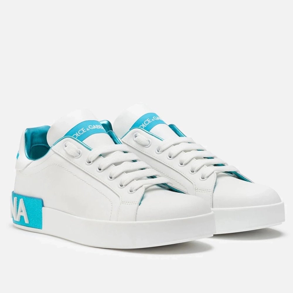 Dolce Gabbana Mens Portofino Sneakers with Azure Branded
