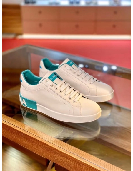 Dolce Gabbana Mens Portofino Sneakers with Azure Branded