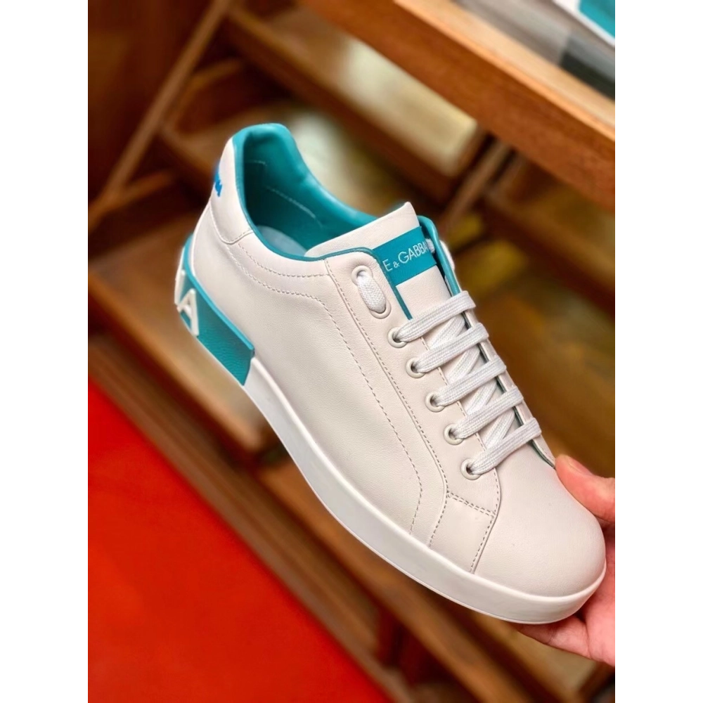 Dolce Gabbana Mens Portofino Sneakers with Azure Branded