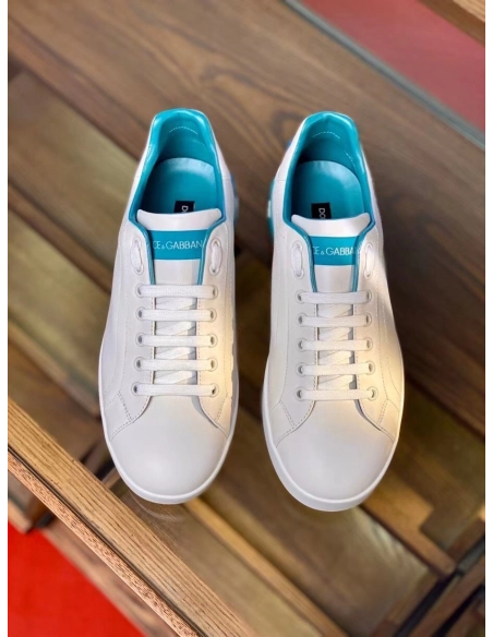 Dolce Gabbana Mens Portofino Sneakers with Azure Branded