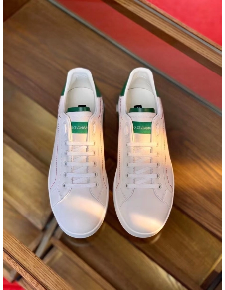 Dolce Gabbana Mens Portofino Sneakers with Green Branded
