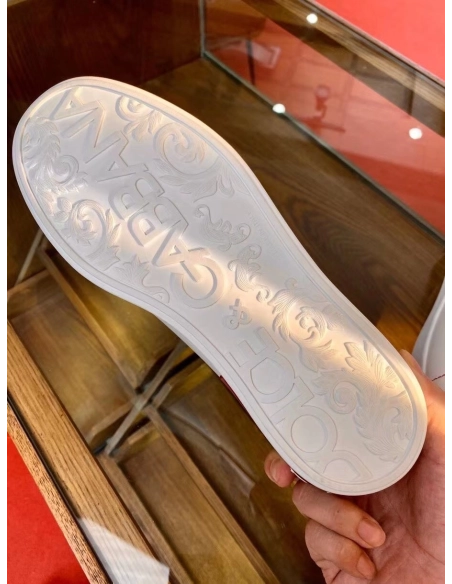 Dolce Gabbana Mens Portofino Sneakers with Red Branded