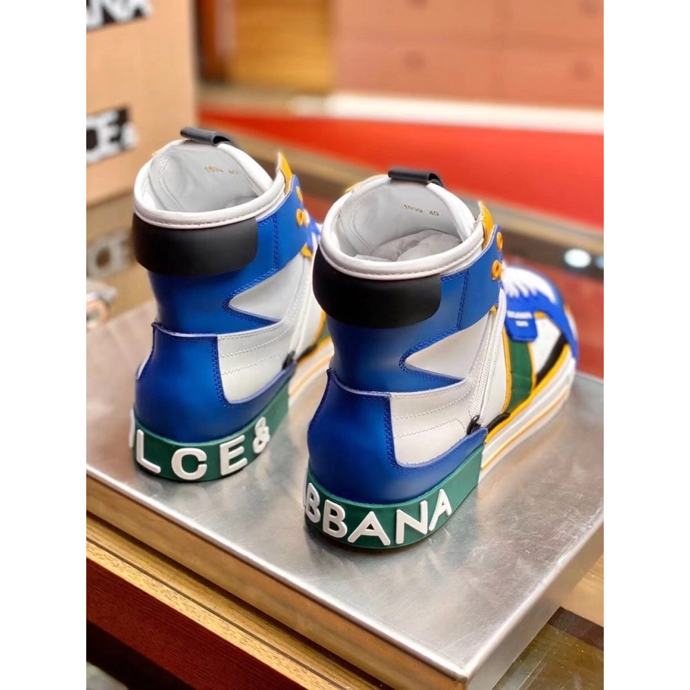 Dolce Gabbana Womens Blue Custom 2.Zero High-top Sneakers