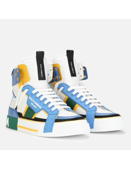 Dolce Gabbana Womens Blue Custom 2.Zero High-top Sneakers