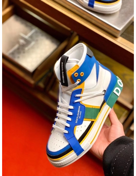 Dolce Gabbana Womens Blue Custom 2.Zero High-top Sneakers