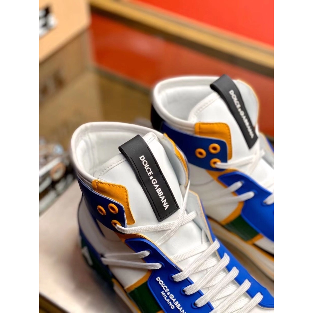 Dolce Gabbana Womens Blue Custom 2.Zero High-top Sneakers