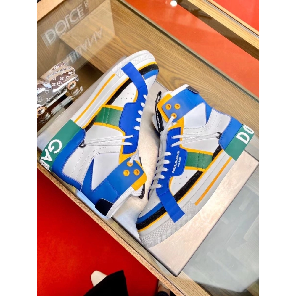 Dolce Gabbana Womens Blue Custom 2.Zero High-top Sneakers