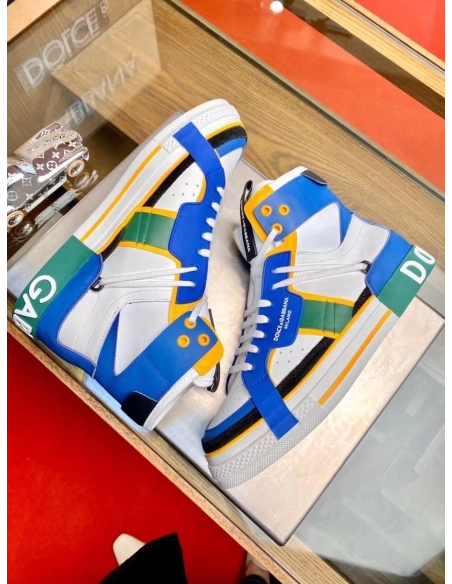 Dolce Gabbana Womens Blue Custom 2.Zero High-top Sneakers