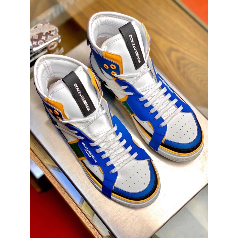 Dolce Gabbana Womens Blue Custom 2.Zero High-top Sneakers