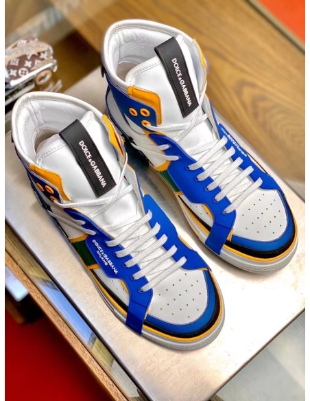 Dolce Gabbana Womens Blue Custom 2.Zero High-top Sneakers