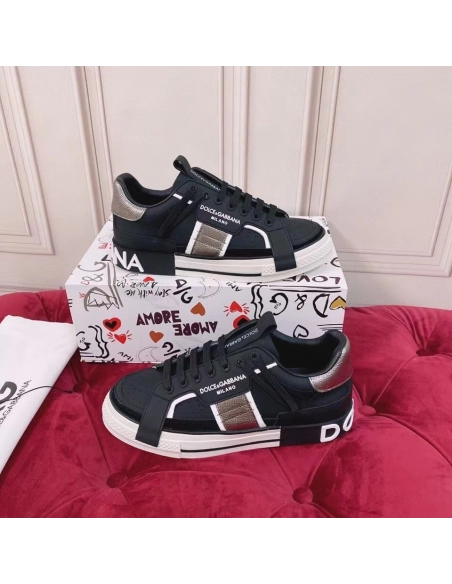 Dolce Gabbana Womens Custom 2.Zero Sneakers Black