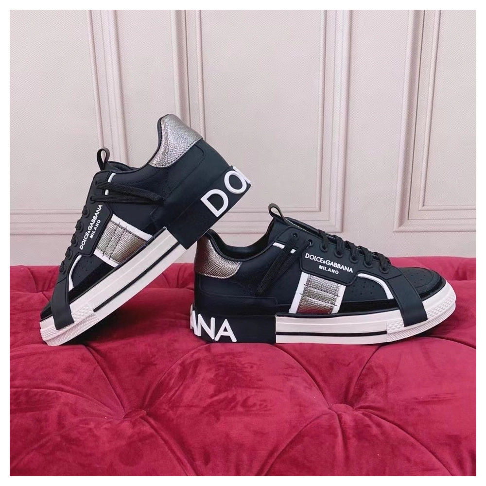 Dolce Gabbana Womens Custom 2.Zero Sneakers Black