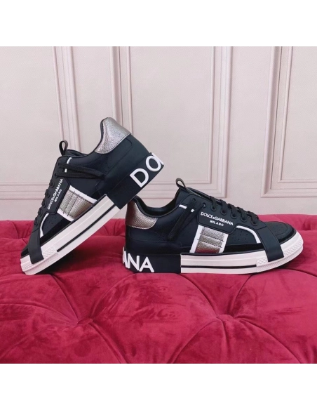 Dolce Gabbana Womens Custom 2.Zero Sneakers Black