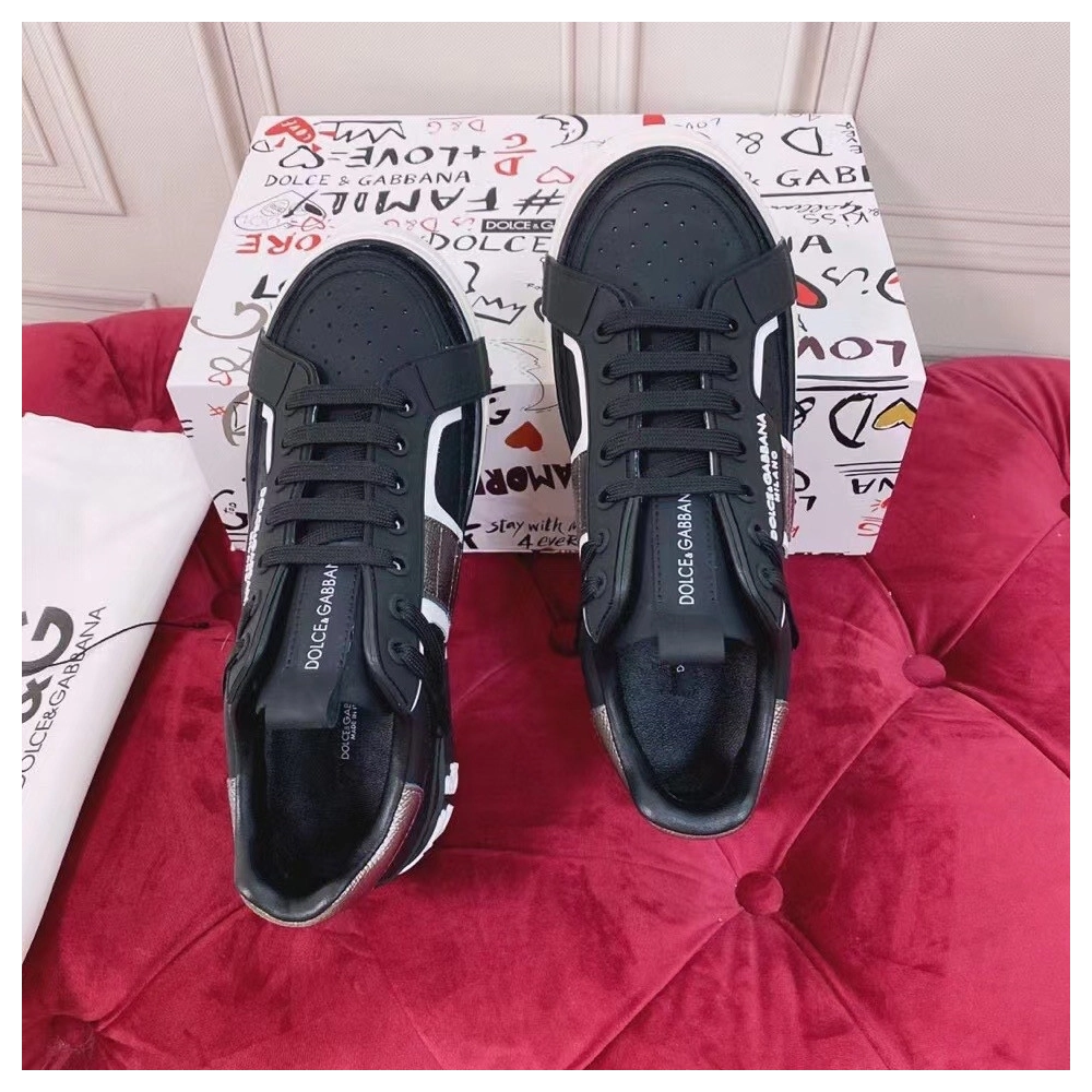 Dolce Gabbana Womens Custom 2.Zero Sneakers Black